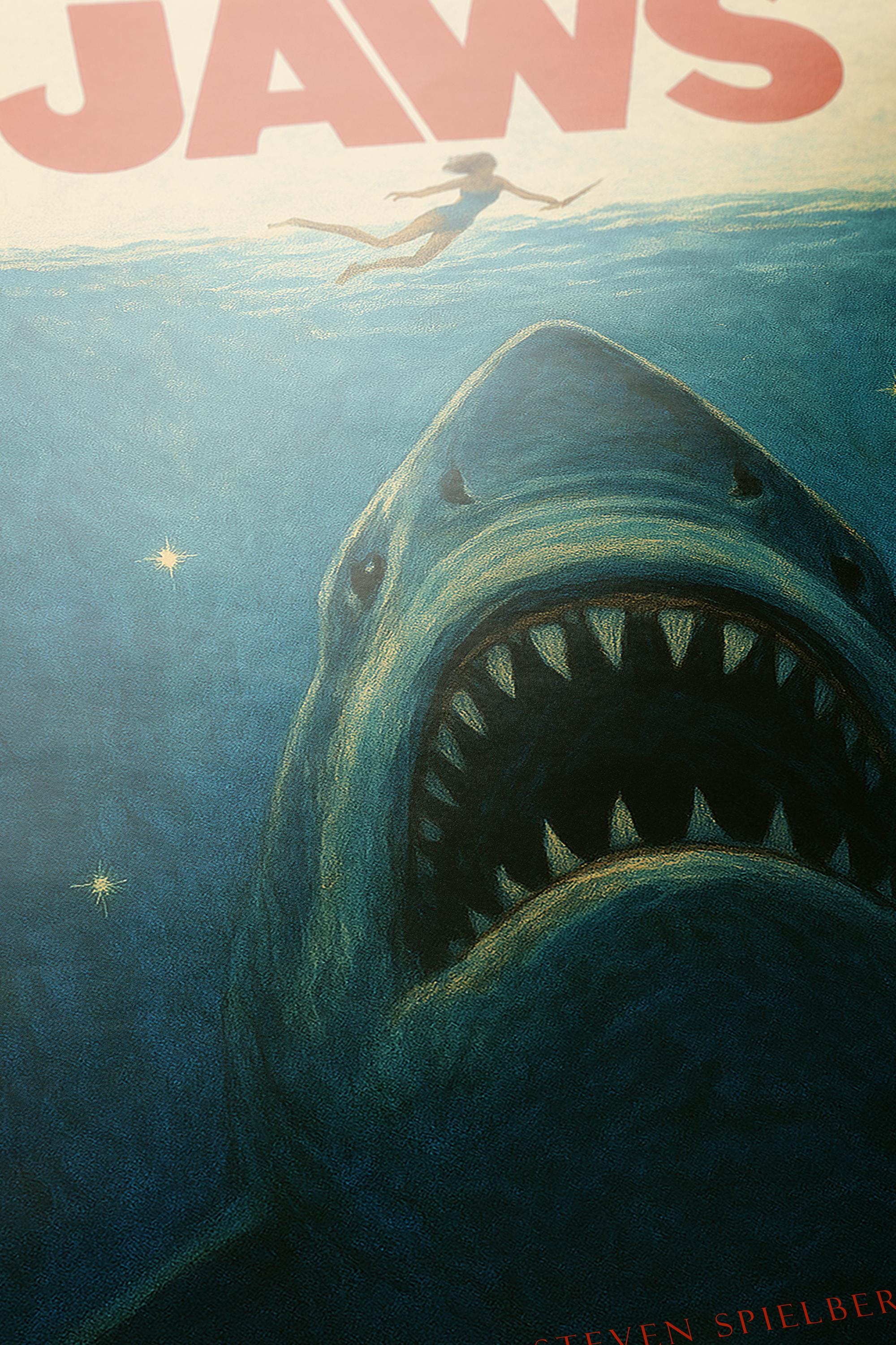 Jaws Movie Cult Poster - Summer Thriller Spielberg Print, 70s Cinema Decor, Horror Fan Gift Idea