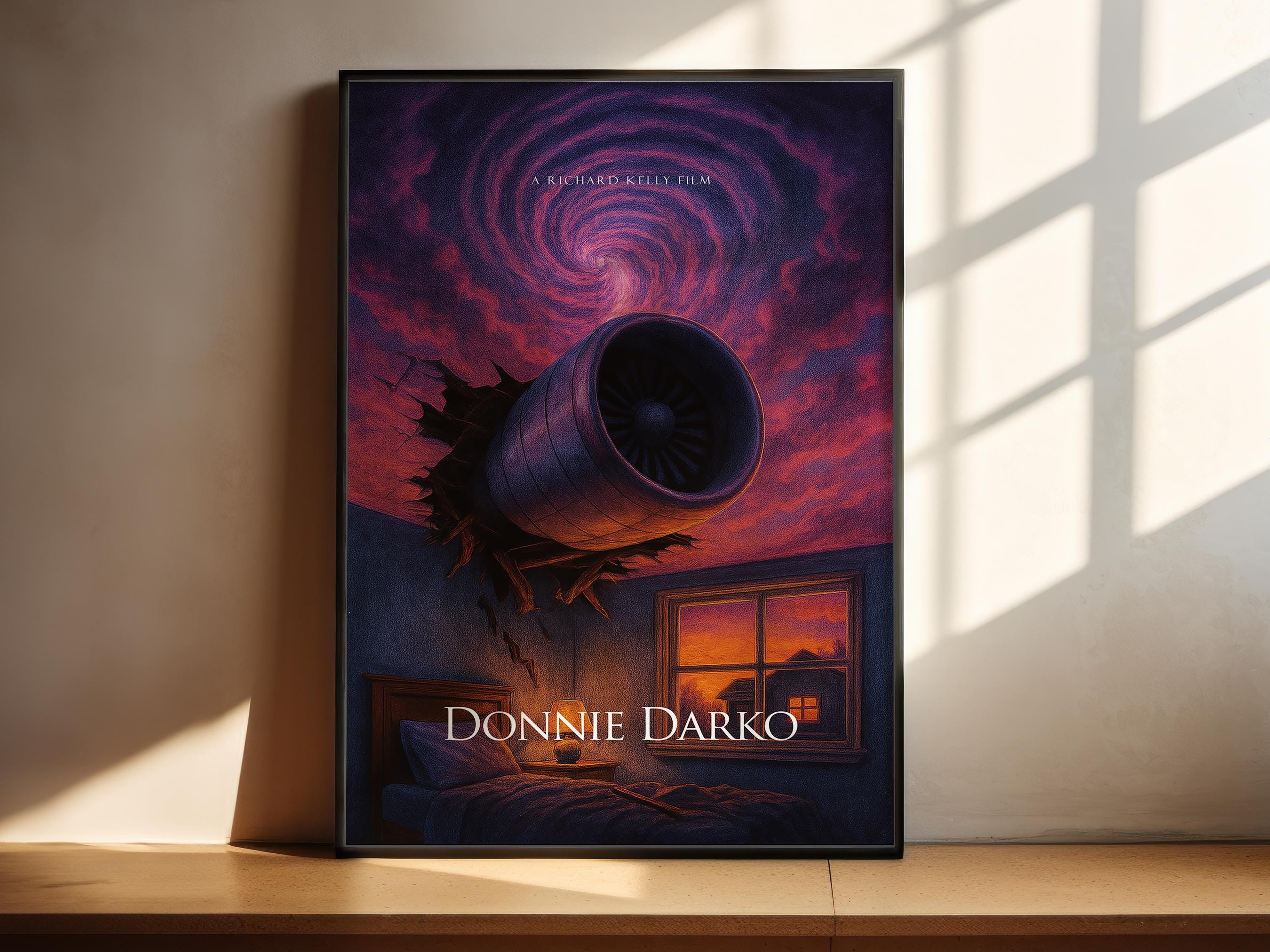 Donnie Darko Cult Movie Poster - Psychological Thriller Print, Indie Cinema Decor, 2000s Fan Gift Idea