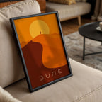Dune Minimalist Movie Poster - Sci Fi Design Print, Simple Arrakis Decor, Modern Style Fan Gift