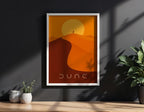 Dune Minimalist Movie Poster - Sci Fi Design Print, Simple Arrakis Decor, Modern Style Fan Gift