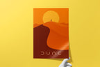 Dune Minimalist Movie Poster - Sci Fi Design Print, Simple Arrakis Decor, Modern Style Fan Gift