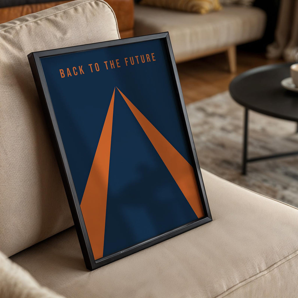 Back to the Future Minimalist Poster - 80s Design Print, Simple Zemeckis Decor, Geek Style Gift Idea