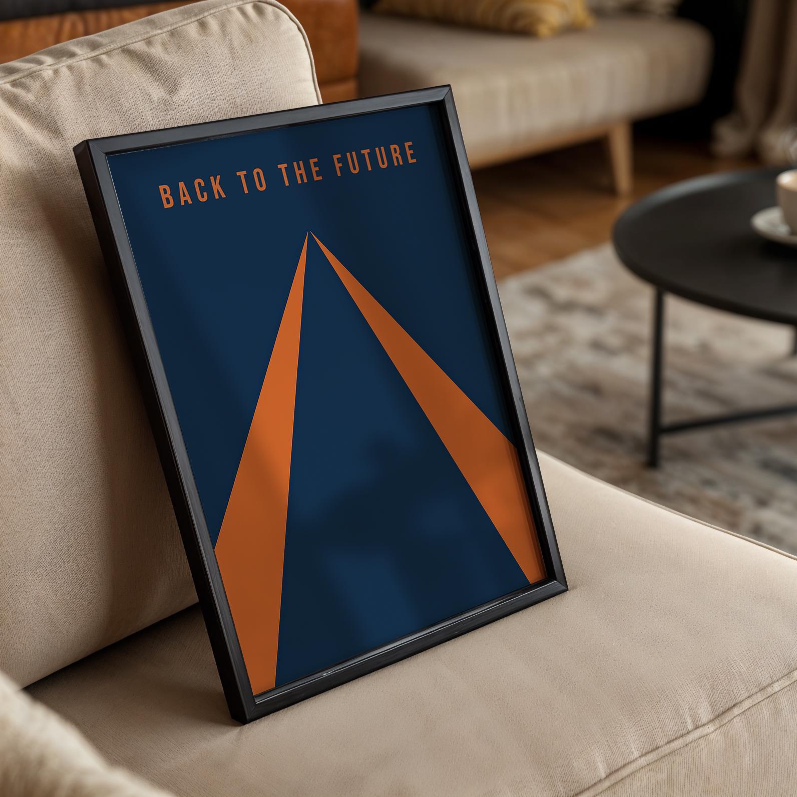 Back to the Future Minimalist Poster - 80s Design Print, Simple Zemeckis Decor, Geek Style Gift Idea