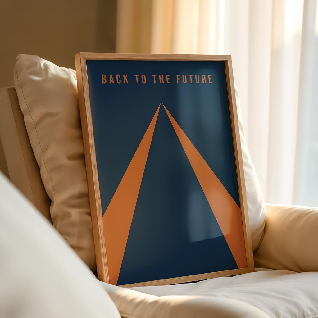 Back to the Future Minimalist Poster - 80s Design Print, Simple Zemeckis Decor, Geek Style Gift Idea