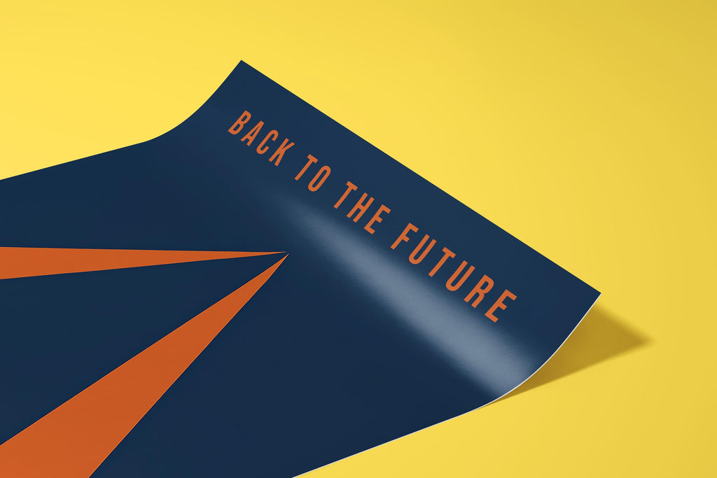 Back to the Future Minimalist Poster - 80s Design Print, Simple Zemeckis Decor, Geek Style Gift Idea