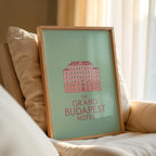 The Grand Budapest Hotel Minimalist Poster - Wes Anderson Style Print, Simple Movie Decor, Clean Design Gift Idea