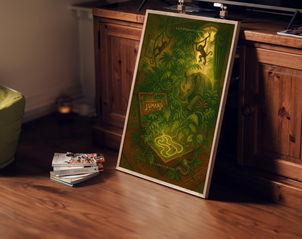 Jumanji 90s Cult Movie Poster - Fantasy Adventure Print, Family Cinema Decor, Robin Williams Fan Gift