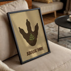 Jurassic Park Minimalist Poster - Dinosaur Design Print, Simple Spielberg Decor, Modern Style Gift Idea