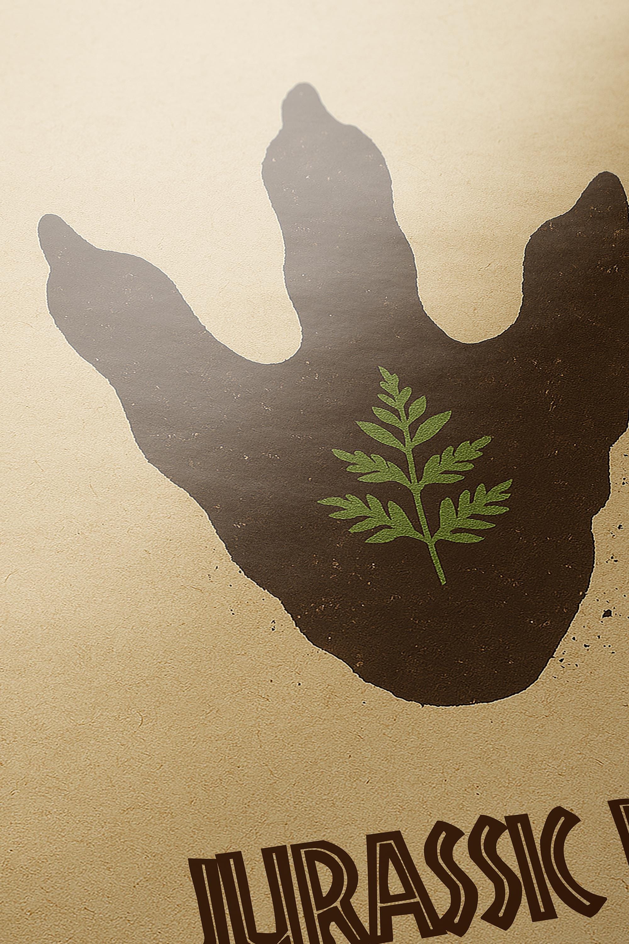 Jurassic Park Minimalist Poster - Dinosaur Design Print, Simple Spielberg Decor, Modern Style Gift Idea