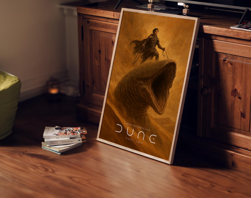 Dune Part Two Movie Poster - Epic Sci Fi Film Print, Villeneuve Cinema Decor, Arrakis Fan Gift Idea
