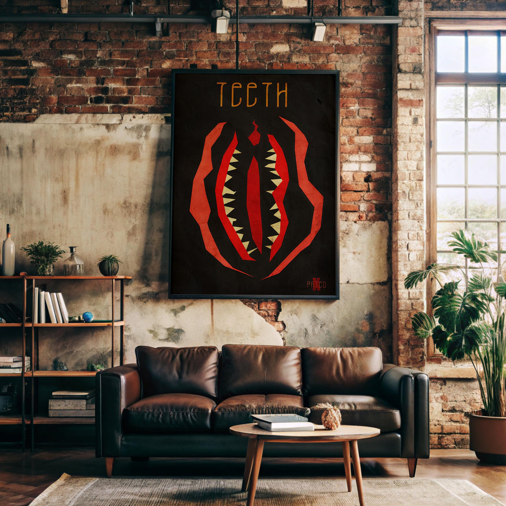 Teeth Horror Comedy Movie Poster - Body Horror Cult Print, Indie Cinema Decor, B Movie Fan Gift Idea
