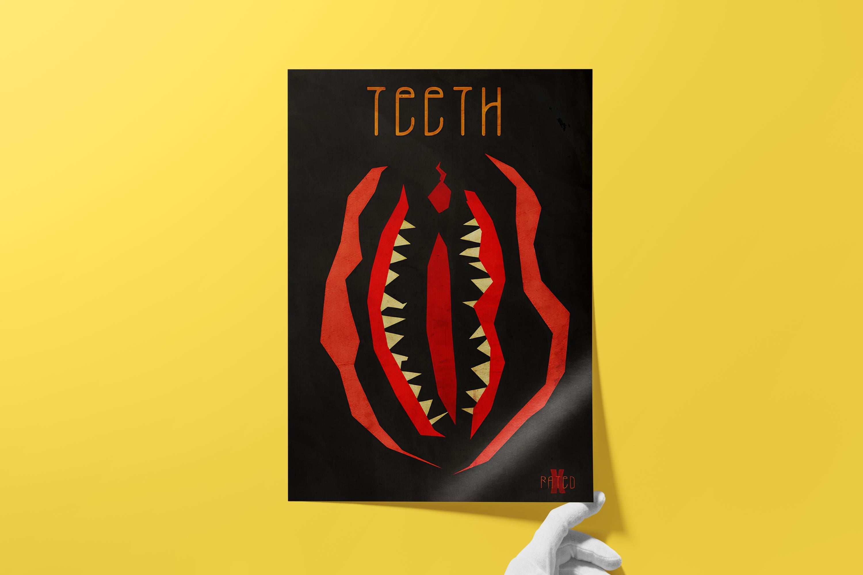 Teeth Horror Comedy Movie Poster - Body Horror Cult Print, Indie Cinema Decor, B Movie Fan Gift Idea