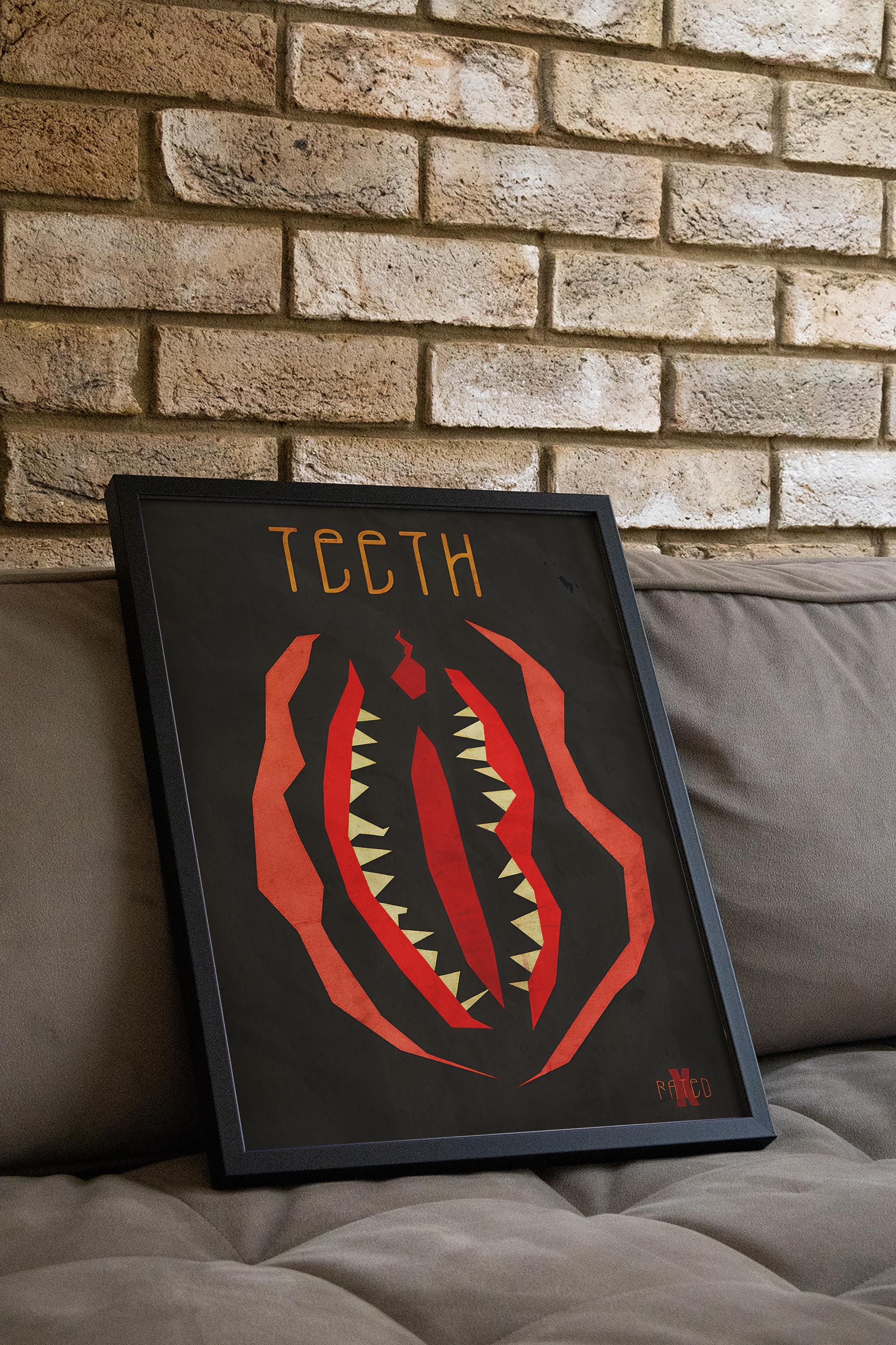 Teeth Horror Comedy Movie Poster - Body Horror Cult Print, Indie Cinema Decor, B Movie Fan Gift Idea