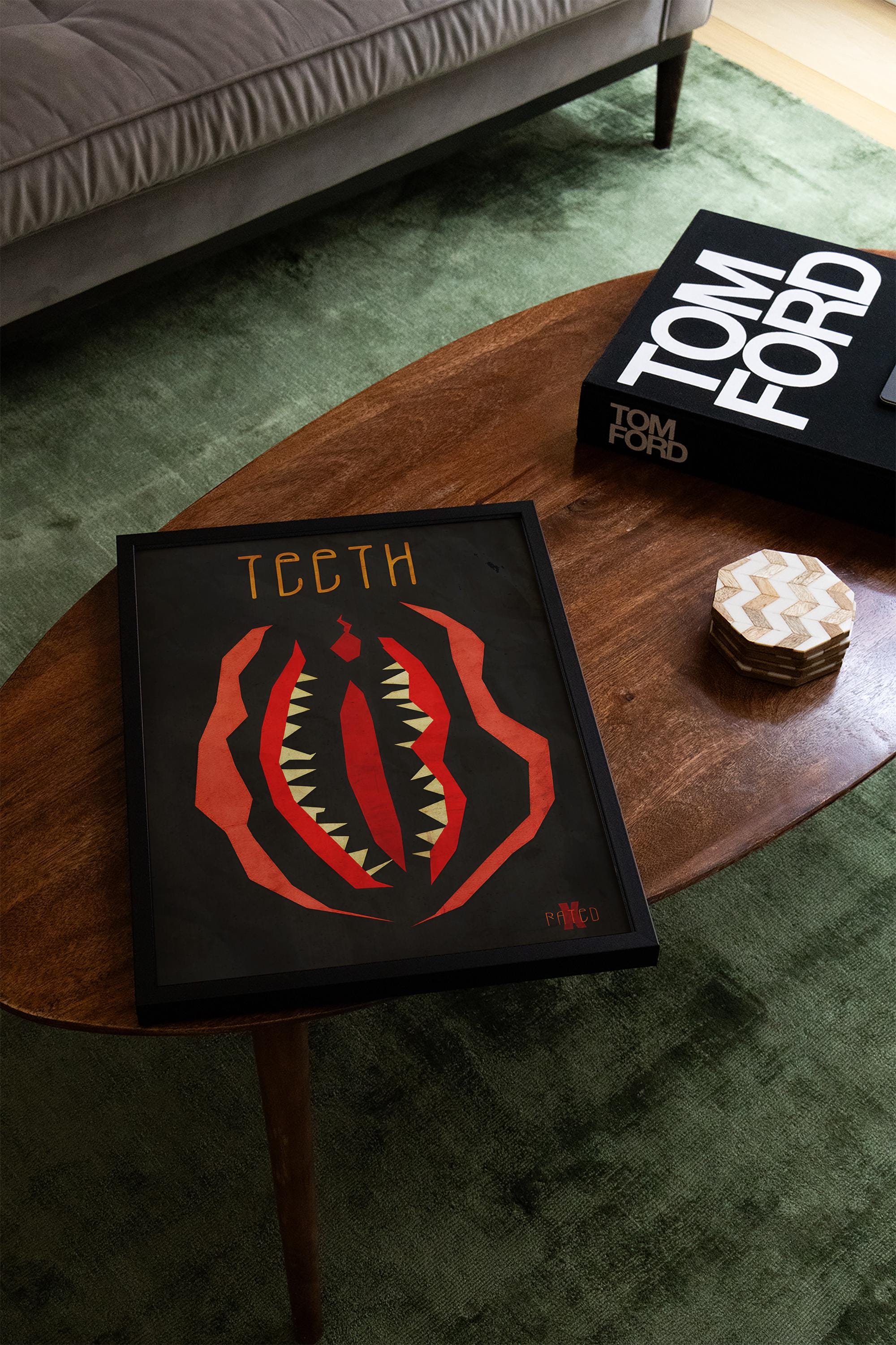 Teeth Horror Comedy Movie Poster - Body Horror Cult Print, Indie Cinema Decor, B Movie Fan Gift Idea