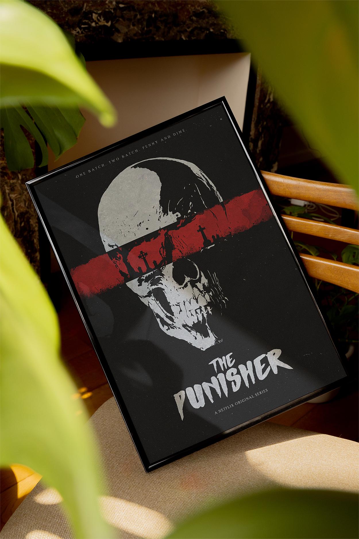 Marvel's The Punisher TV Show Poster - Frank Castle Vigilante Print, Dark Comic Wall Art, Marvel Fan Gift Idea