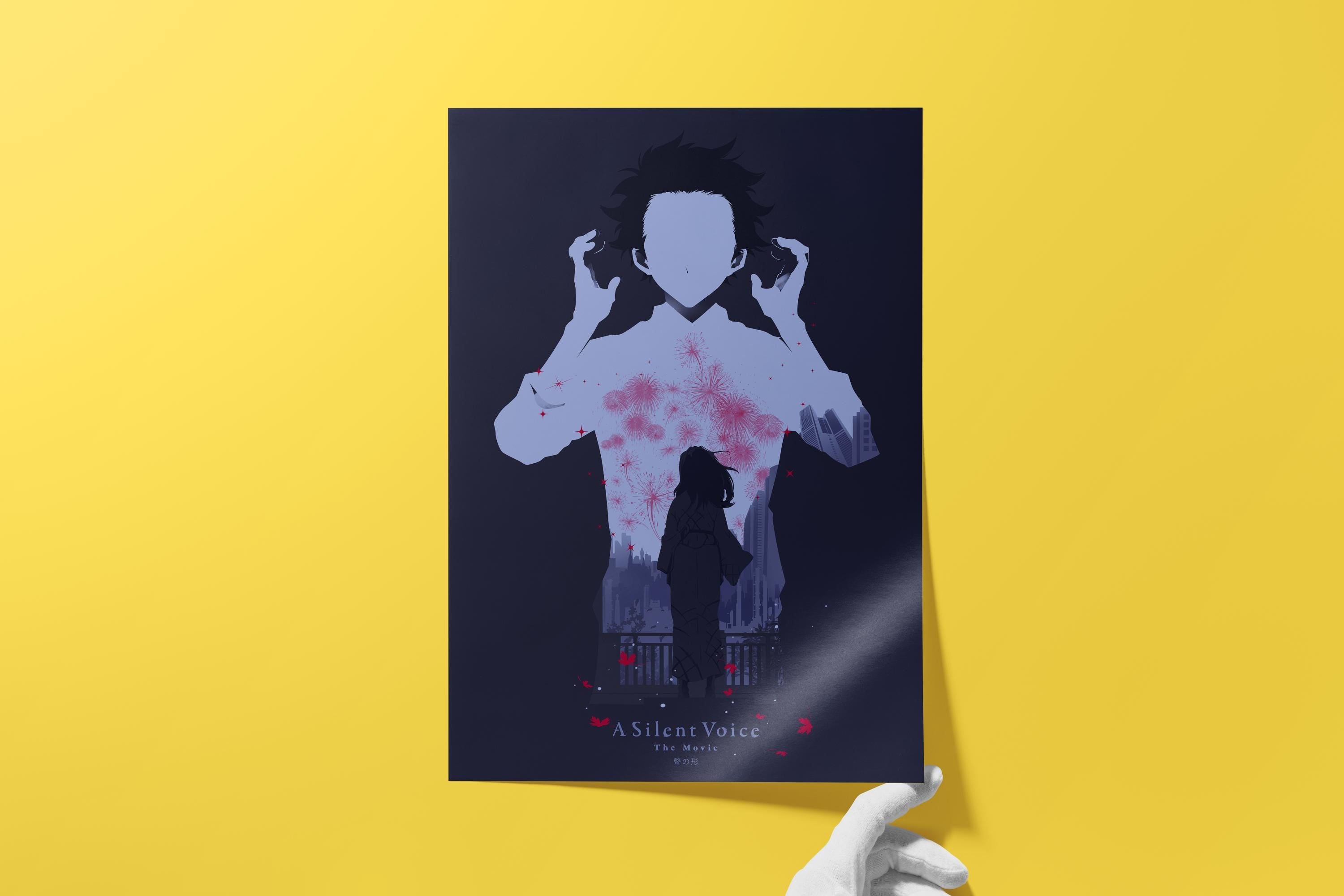 A Silent Voice Anime Movie Poster - Shoya Shoko Art Print, Emotional Drama Decor, Japanese Animation Fan Gift