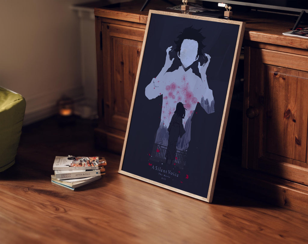 A Silent Voice Anime Movie Poster - Shoya Shoko Art Print, Emotional Drama Decor, Japanese Animation Fan Gift