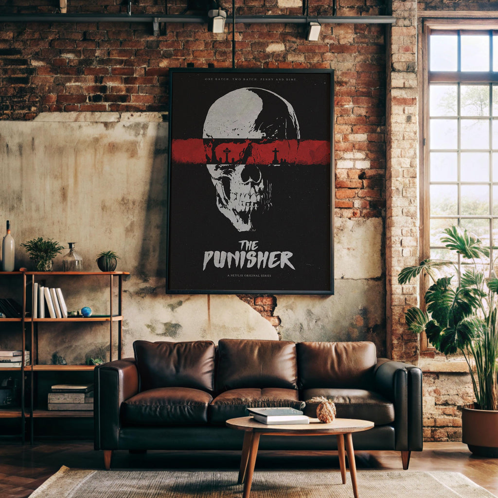 Marvel's The Punisher TV Show Poster - Frank Castle Vigilante Print, Dark Comic Wall Art, Marvel Fan Gift Idea