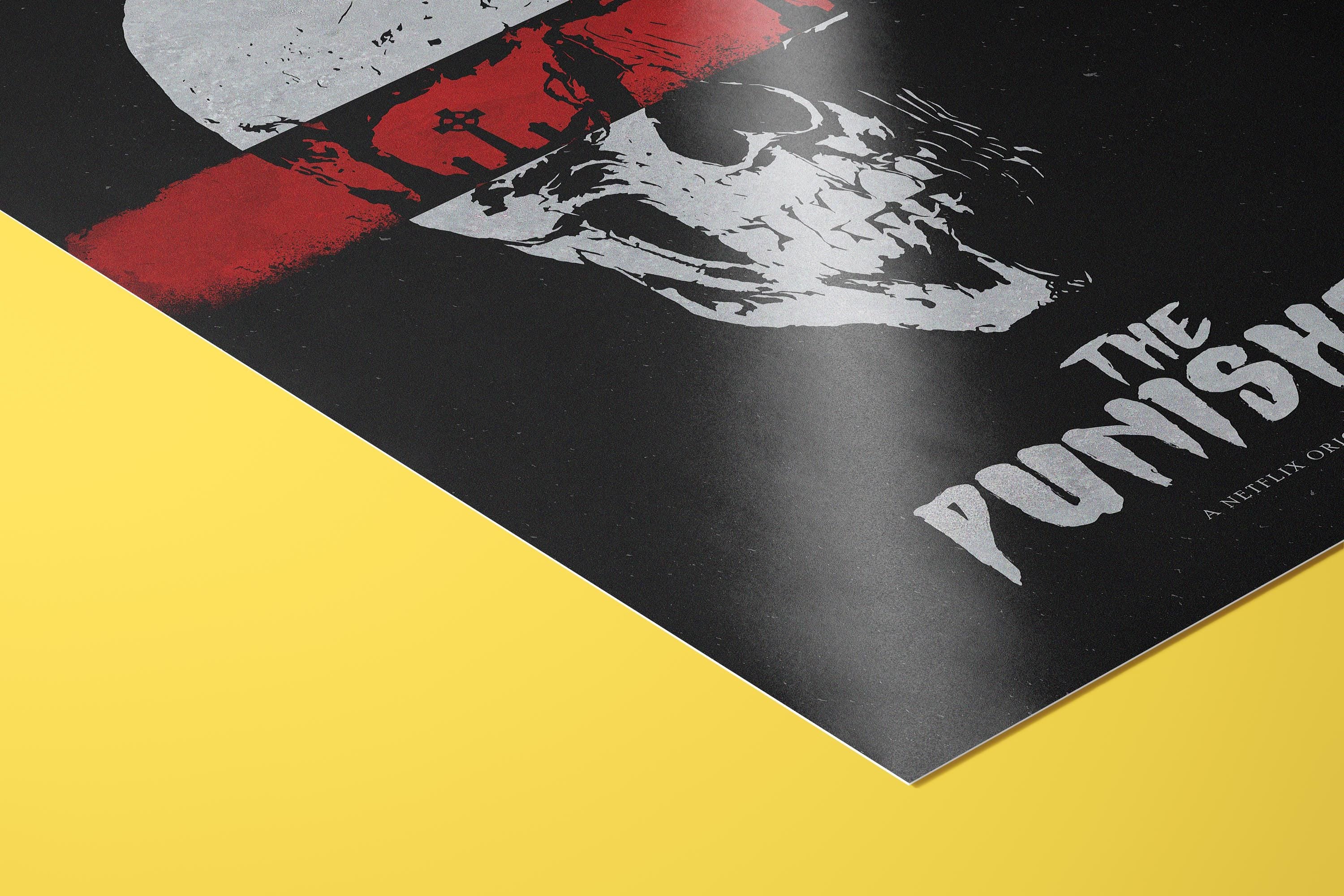 Marvel's The Punisher TV Show Poster - Frank Castle Vigilante Print, Dark Comic Wall Art, Marvel Fan Gift Idea