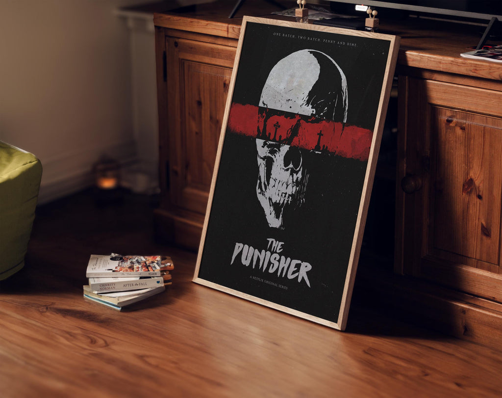 Marvel's The Punisher TV Show Poster - Frank Castle Vigilante Print, Dark Comic Wall Art, Marvel Fan Gift Idea
