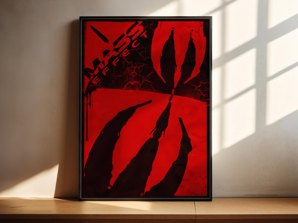 Mass Effect 3 Video Game Poster - Shepard Sci Fi Art Print, Epic Gaming Room Decor, RPG Fan Gift Idea