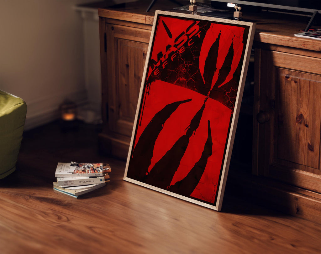 Mass Effect 3 Video Game Poster - Shepard Sci Fi Art Print, Epic Gaming Room Decor, RPG Fan Gift Idea