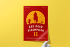 Red Dead Redemption 2 Poster - Western Video Game Print, Rockstar Gamer Decor, Gift for Cowboy Gaming Room