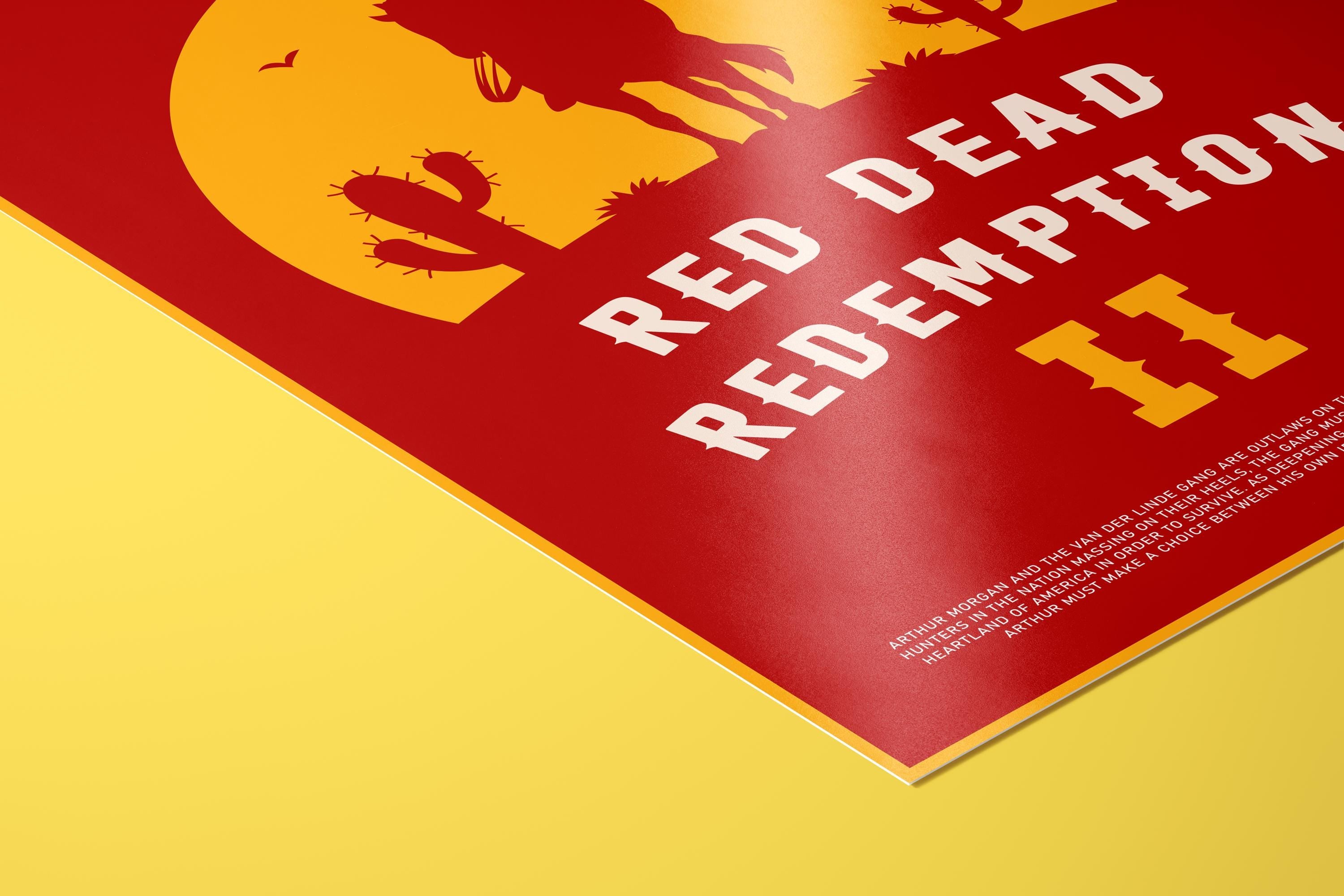 Red Dead Redemption 2 Poster - Western Video Game Print, Rockstar Gamer Decor, Gift for Cowboy Gaming Room