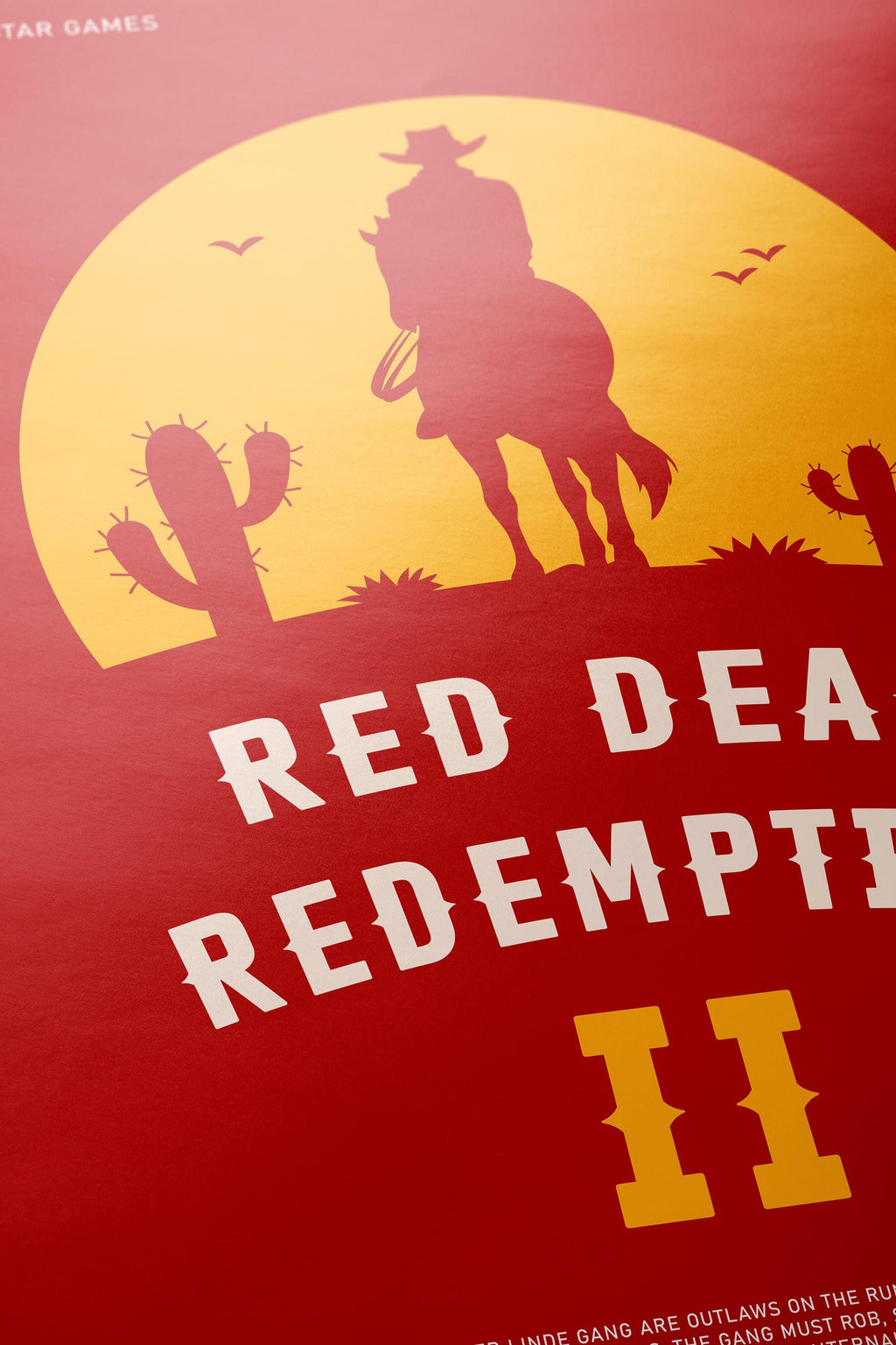 Red Dead Redemption 2 Poster - Western Video Game Print, Rockstar Gamer Decor, Gift for Cowboy Gaming Room