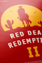 Red Dead Redemption 2 Poster - Western Video Game Print, Rockstar Gamer Decor, Gift for Cowboy Gaming Room