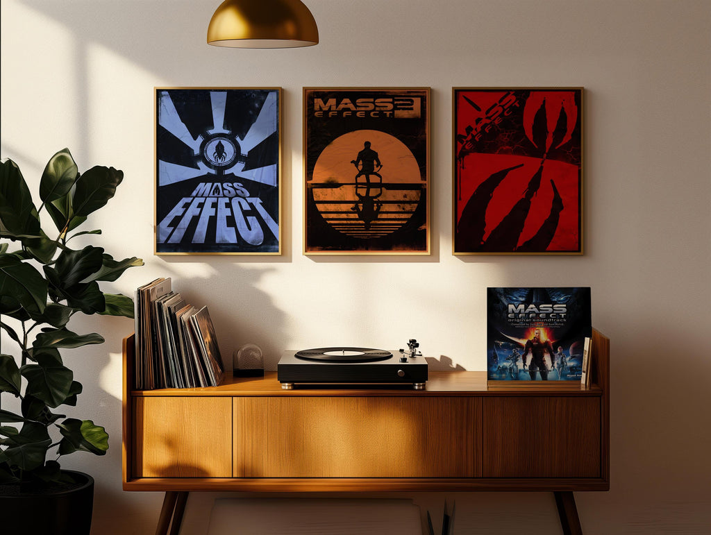 Mass Effect Trilogy Poster Set - Sci Fi Video Game Print, Shepard Saga Wall Decor, RPG Fan Gift Idea