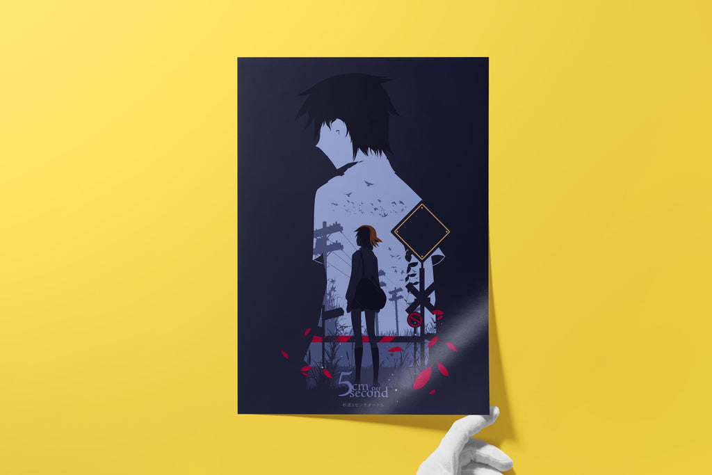 Makoto Shinkai Movie Poster Set of 3 - Your Name, Garden of Words, 5cm per Second Art Print, Japanese Animation Decor, Anime Fan Gift
