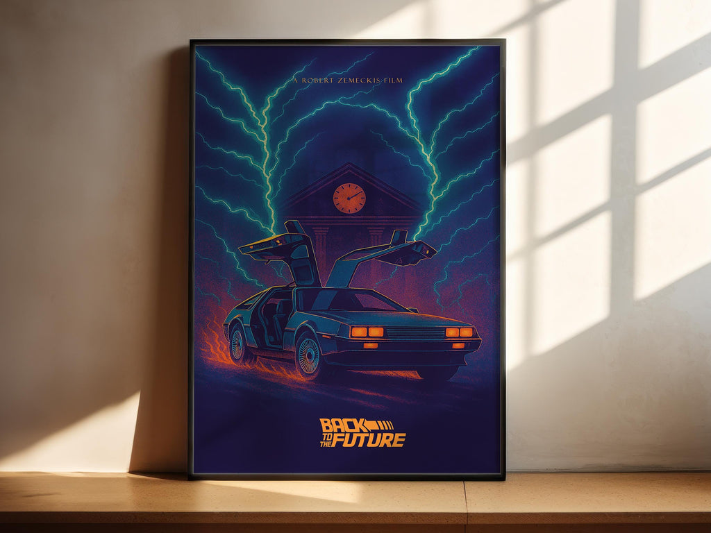 Back to the Future Cult Movie Poster - 80s Sci-Fi Print, Zemeckis Cinema Decor, Classic Film Fan Gift