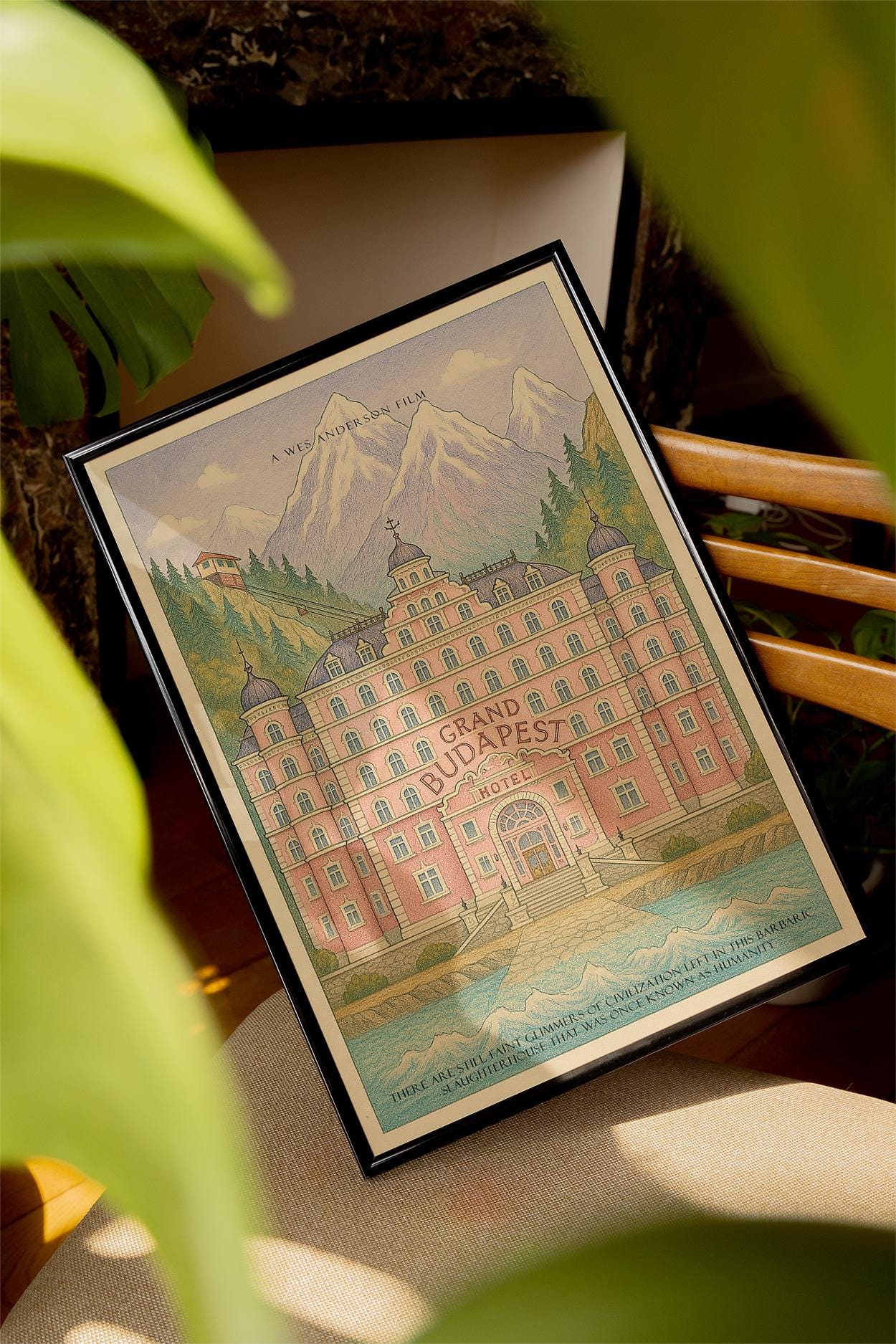 The Grand Budapest Hotel Poster - Wes Anderson Art Print, Comedy Movie Decor, Film Design Fan Gift Idea