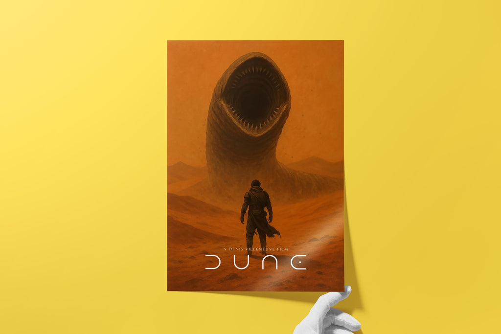 Dune Saga Movie Poster Set of 2 - Villeneuve Complete Sci-Fi Print, Epic Arrakis Decor, Film Fan Gift