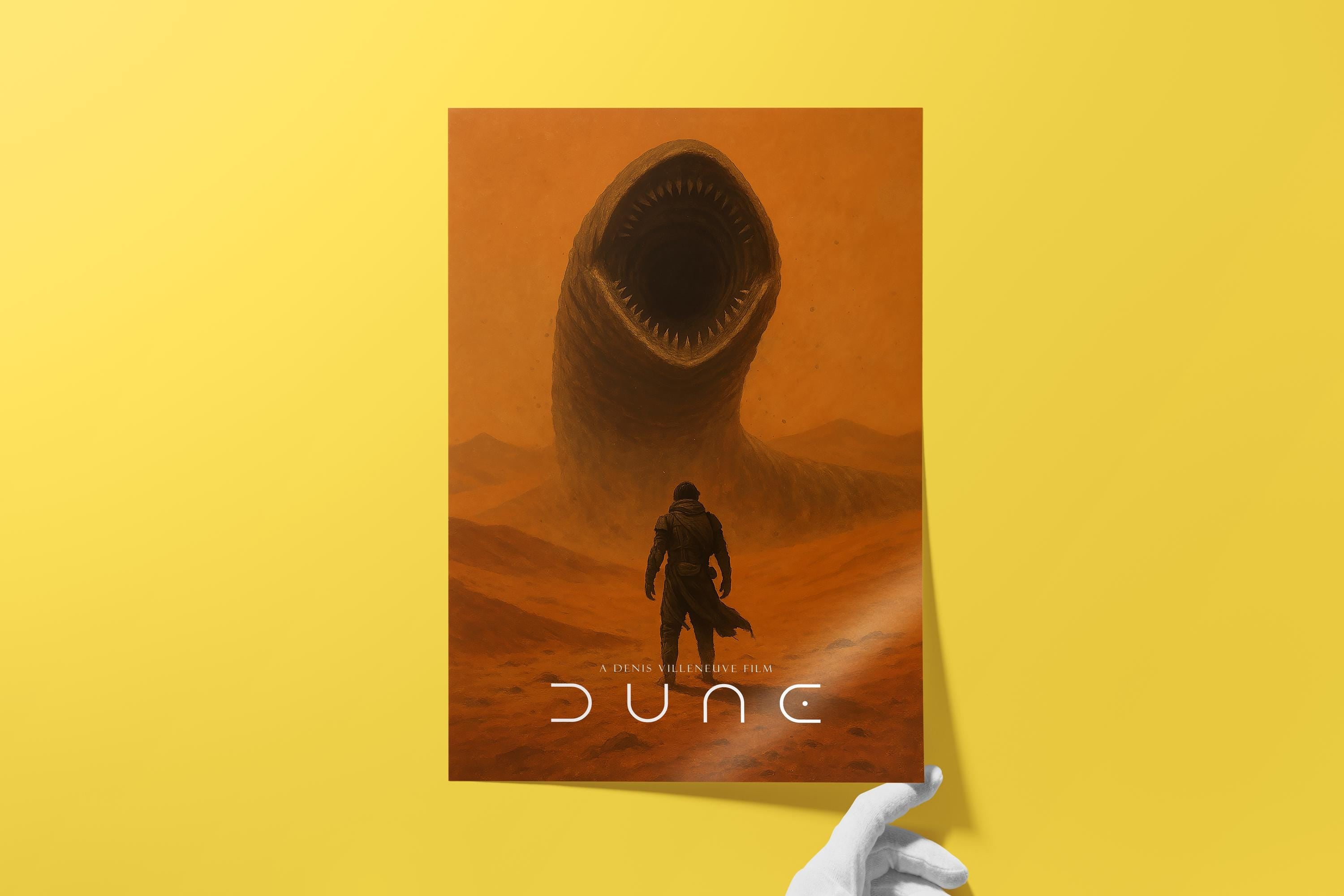 Dune Saga Movie Poster Set of 2 - Villeneuve Complete Sci-Fi Print, Epic Arrakis Decor, Film Fan Gift