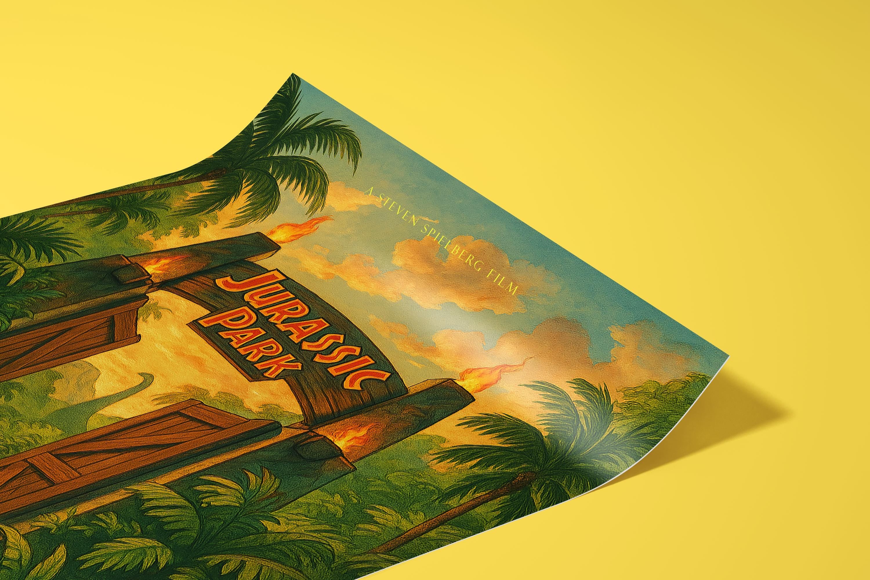 Jurassic Park Cult Movie Poster - Dinosaur Adventure Print, Spielberg Cinema Decor, 90s Fan Gift Idea