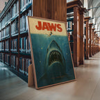 Jaws Movie Cult Poster - Summer Thriller Spielberg Print, 70s Cinema Decor, Horror Fan Gift Idea
