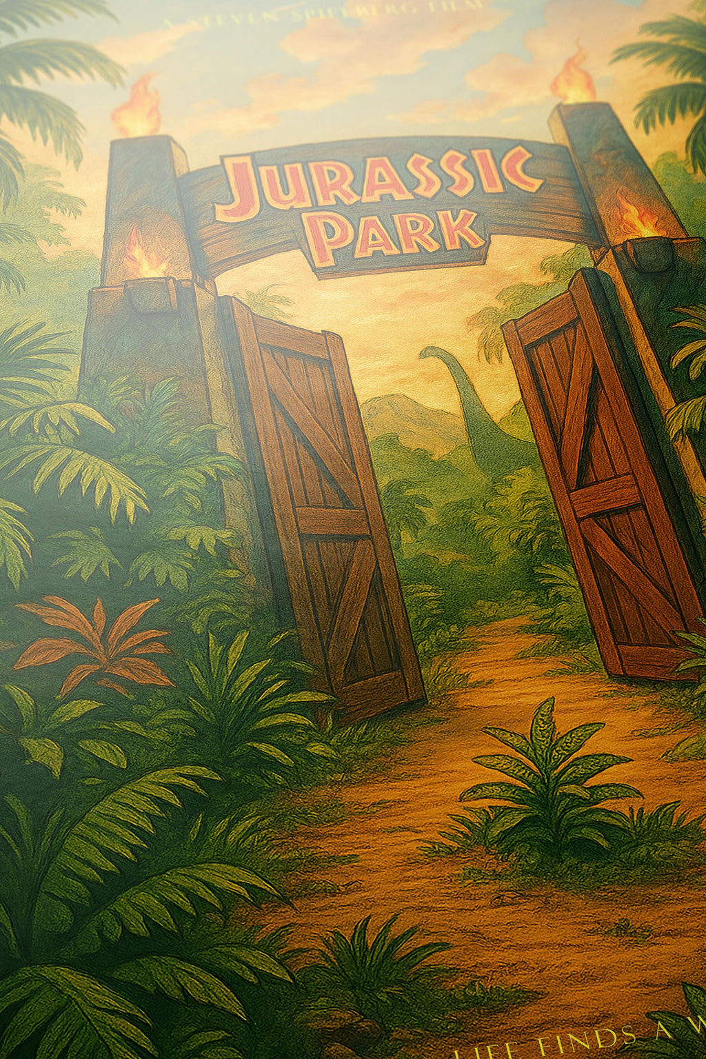 Jurassic Park Cult Movie Poster - Dinosaur Adventure Print, Spielberg Cinema Decor, 90s Fan Gift Idea