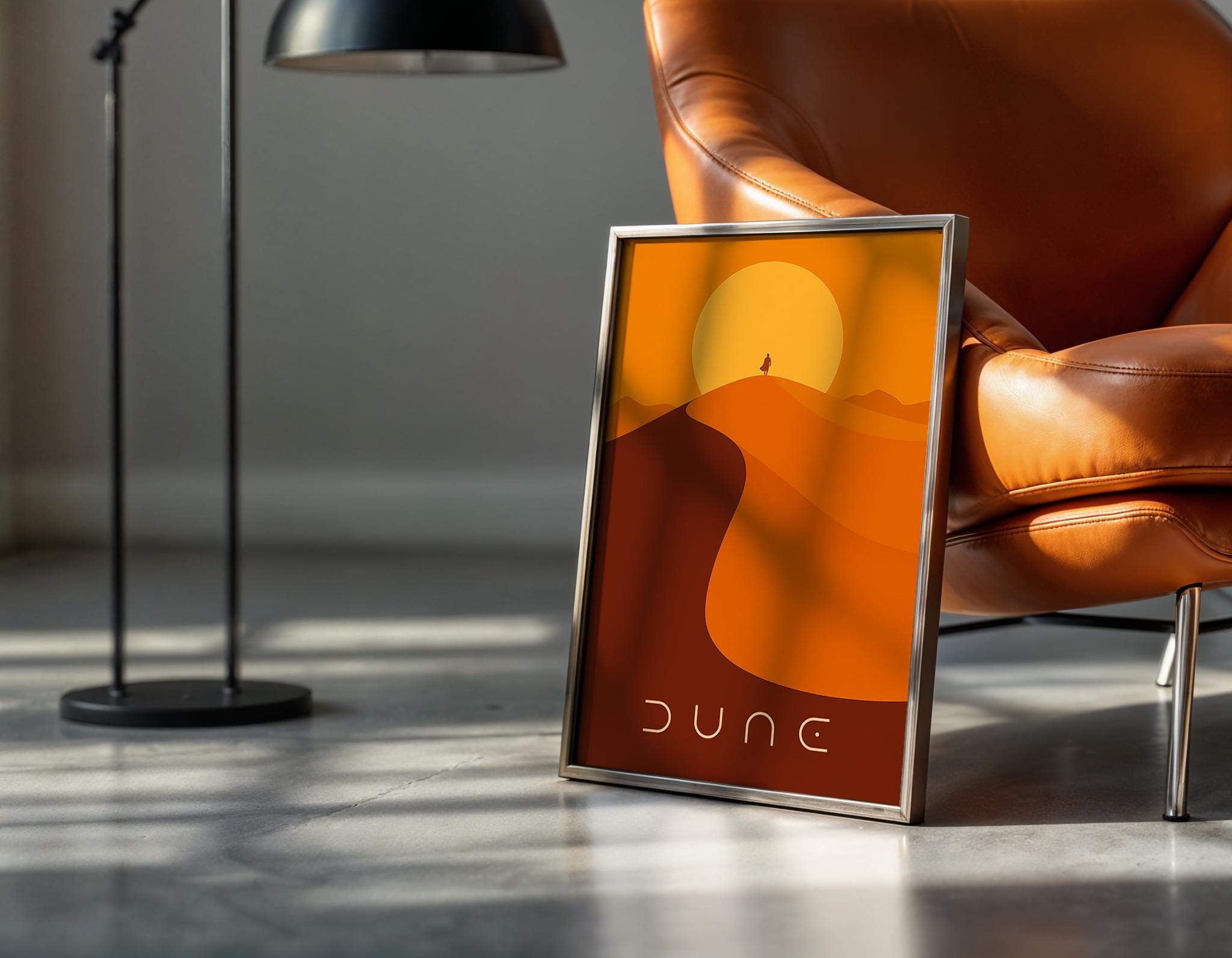 Dune Minimalist Movie Poster - Sci Fi Design Print, Simple Arrakis Decor, Modern Style Fan Gift