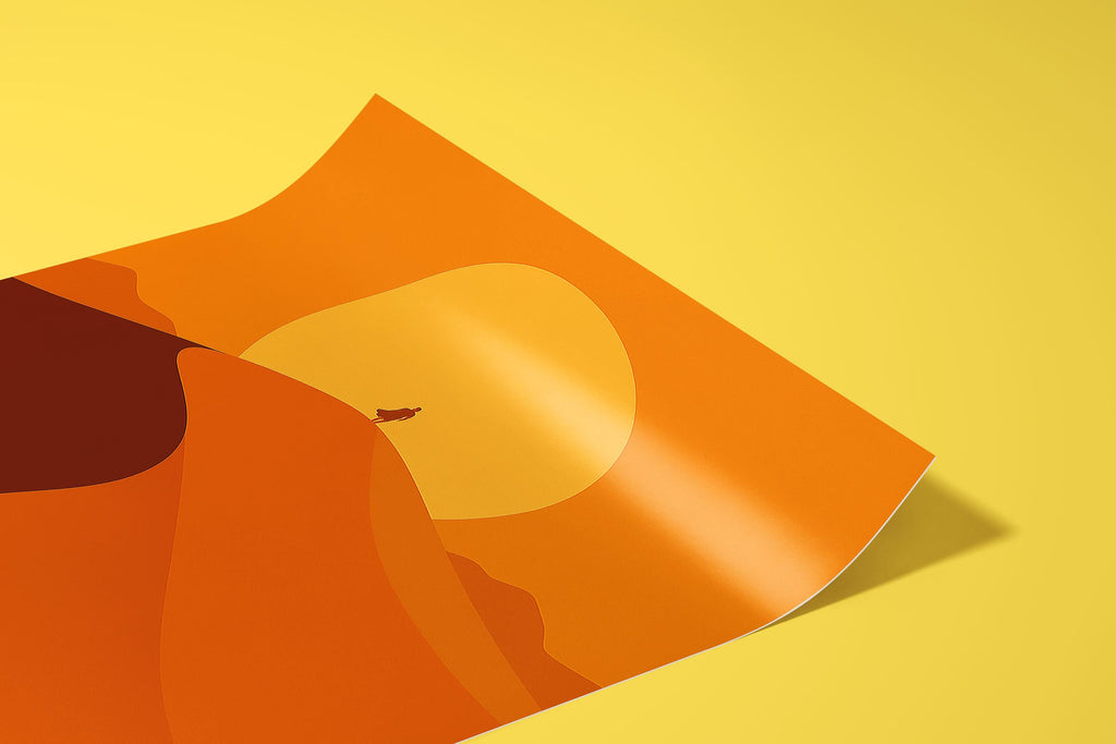 Dune Minimalist Movie Poster - Sci Fi Design Print, Simple Arrakis Decor, Modern Style Fan Gift