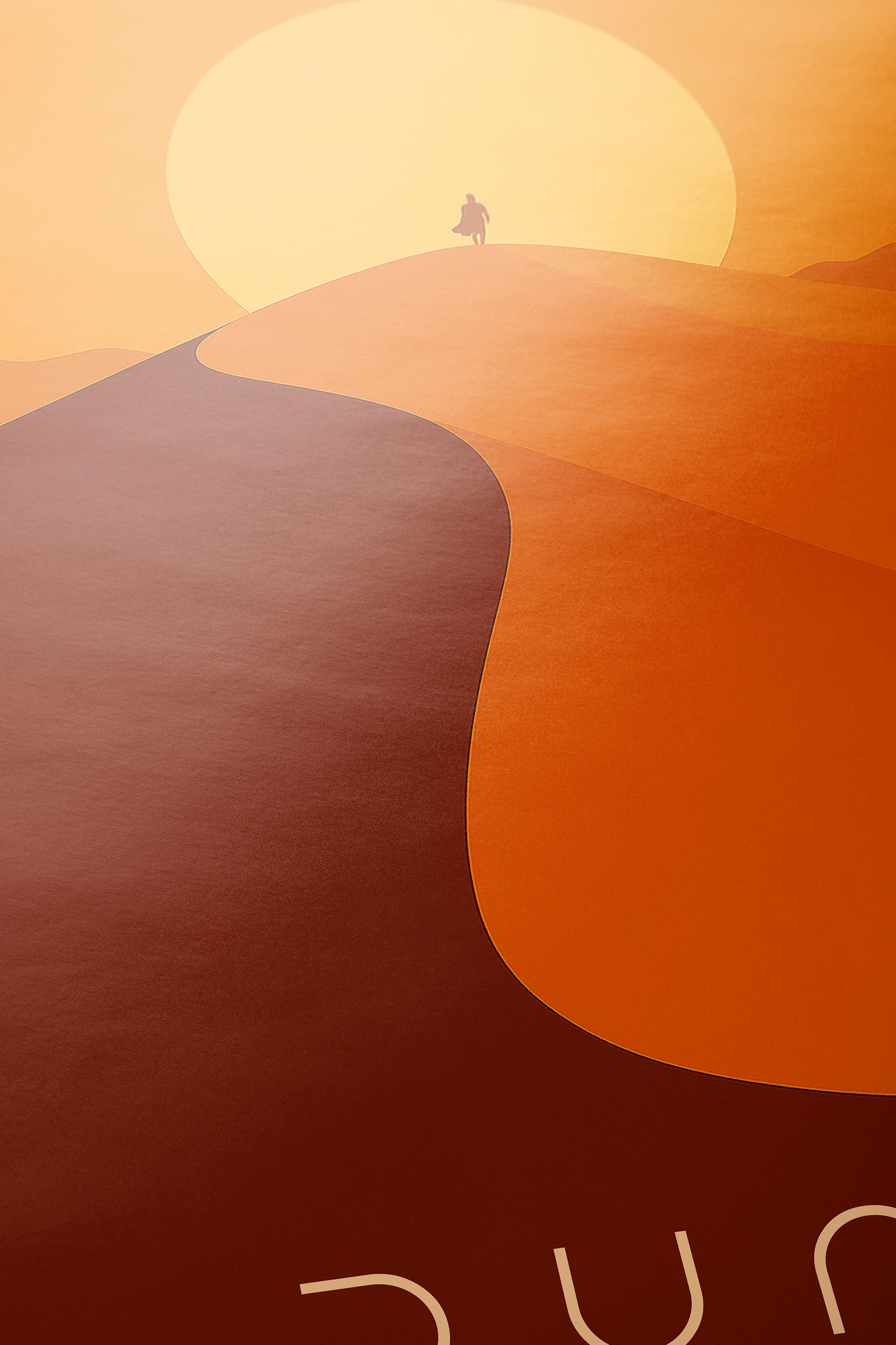 Dune Minimalist Movie Poster - Sci Fi Design Print, Simple Arrakis Decor, Modern Style Fan Gift