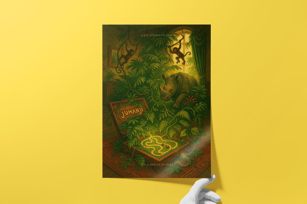 Jumanji 90s Cult Movie Poster - Fantasy Adventure Print, Family Cinema Decor, Robin Williams Fan Gift