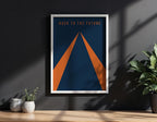 Back to the Future Minimalist Poster - 80s Design Print, Simple Zemeckis Decor, Geek Style Gift Idea