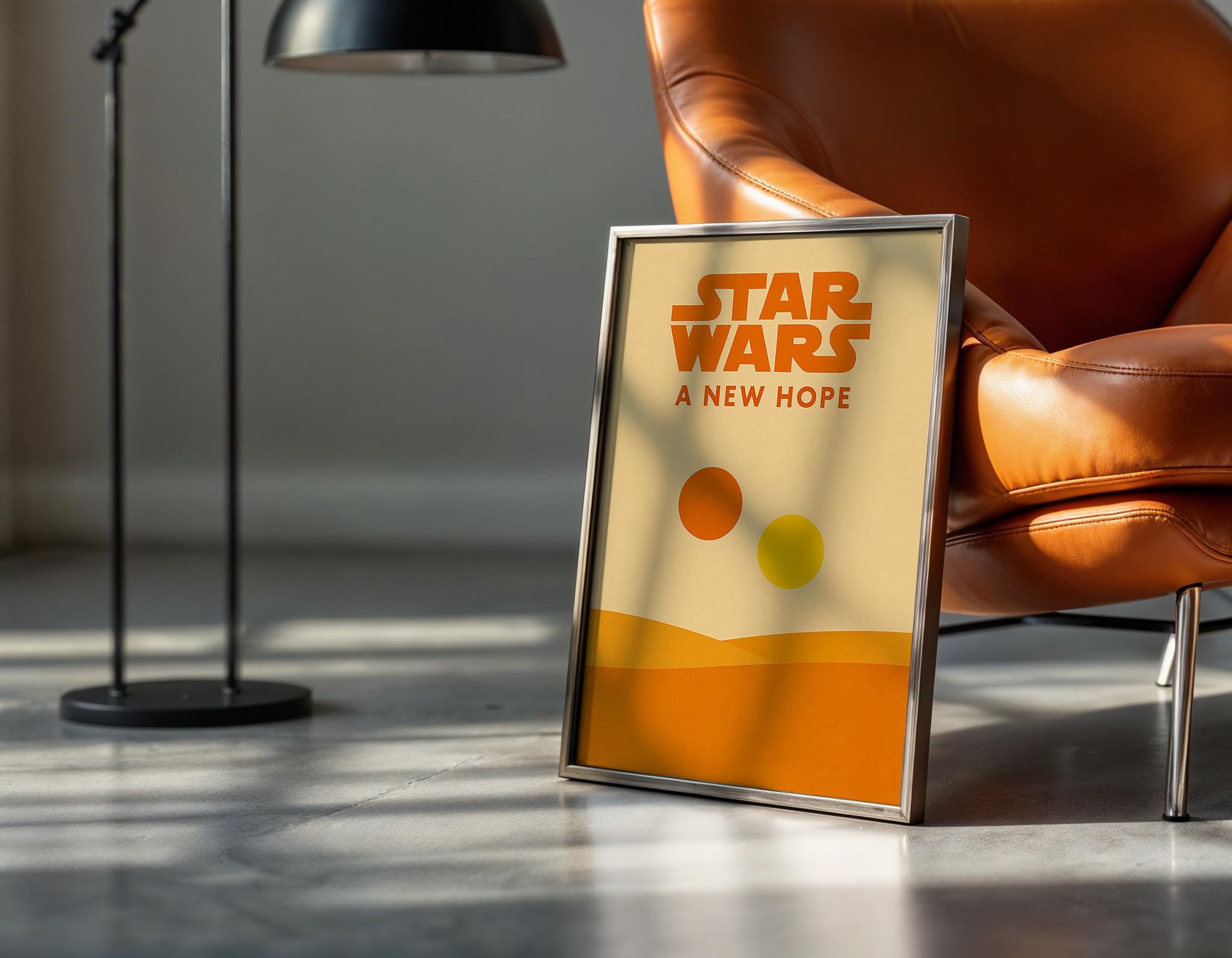 Star Wars Minimalist Poster - A New Hope Print, Sci-Fi Design Decor, Saga Fan Gift Idea