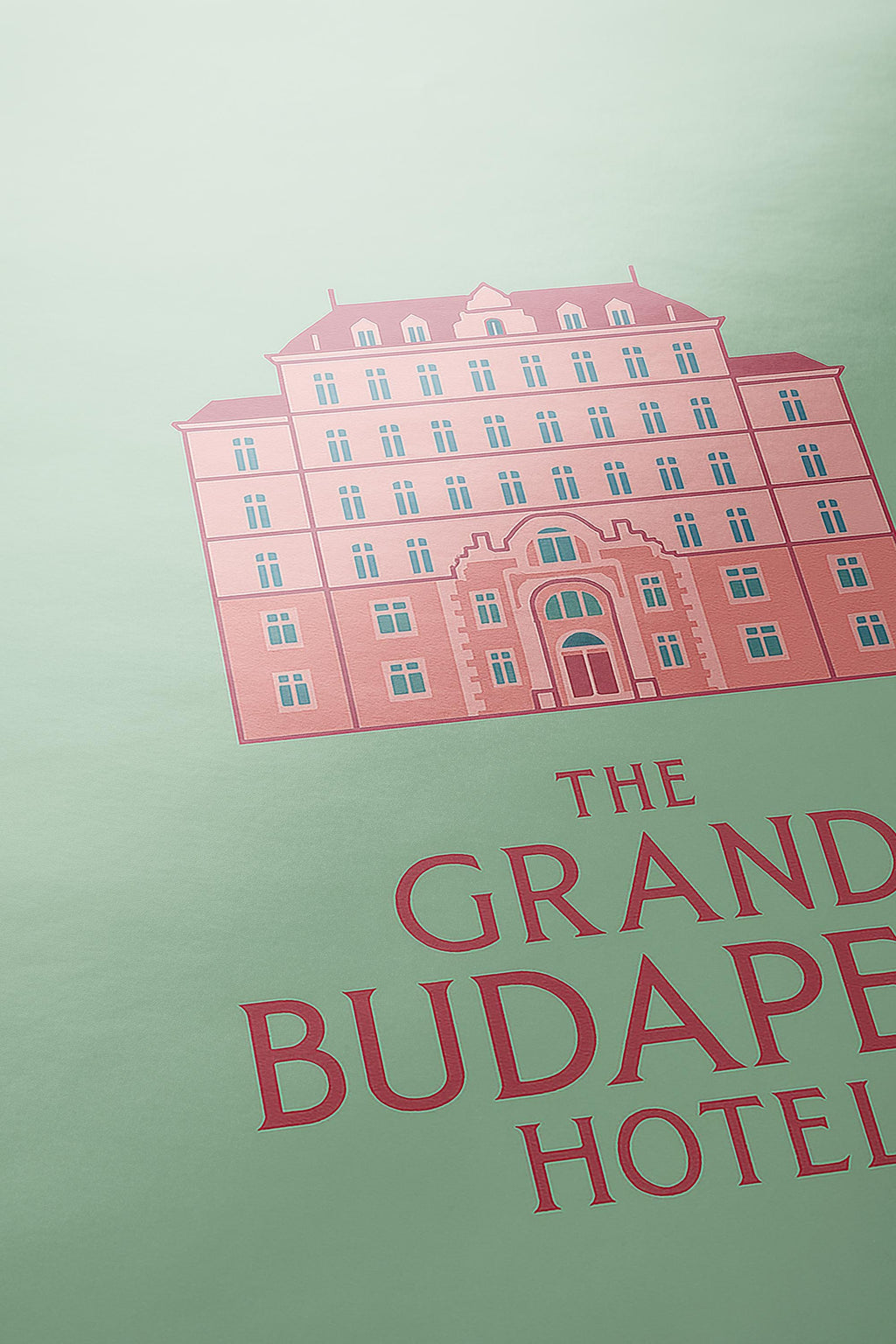 The Grand Budapest Hotel Minimalist Poster - Wes Anderson Style Print, Simple Movie Decor, Clean Design Gift Idea