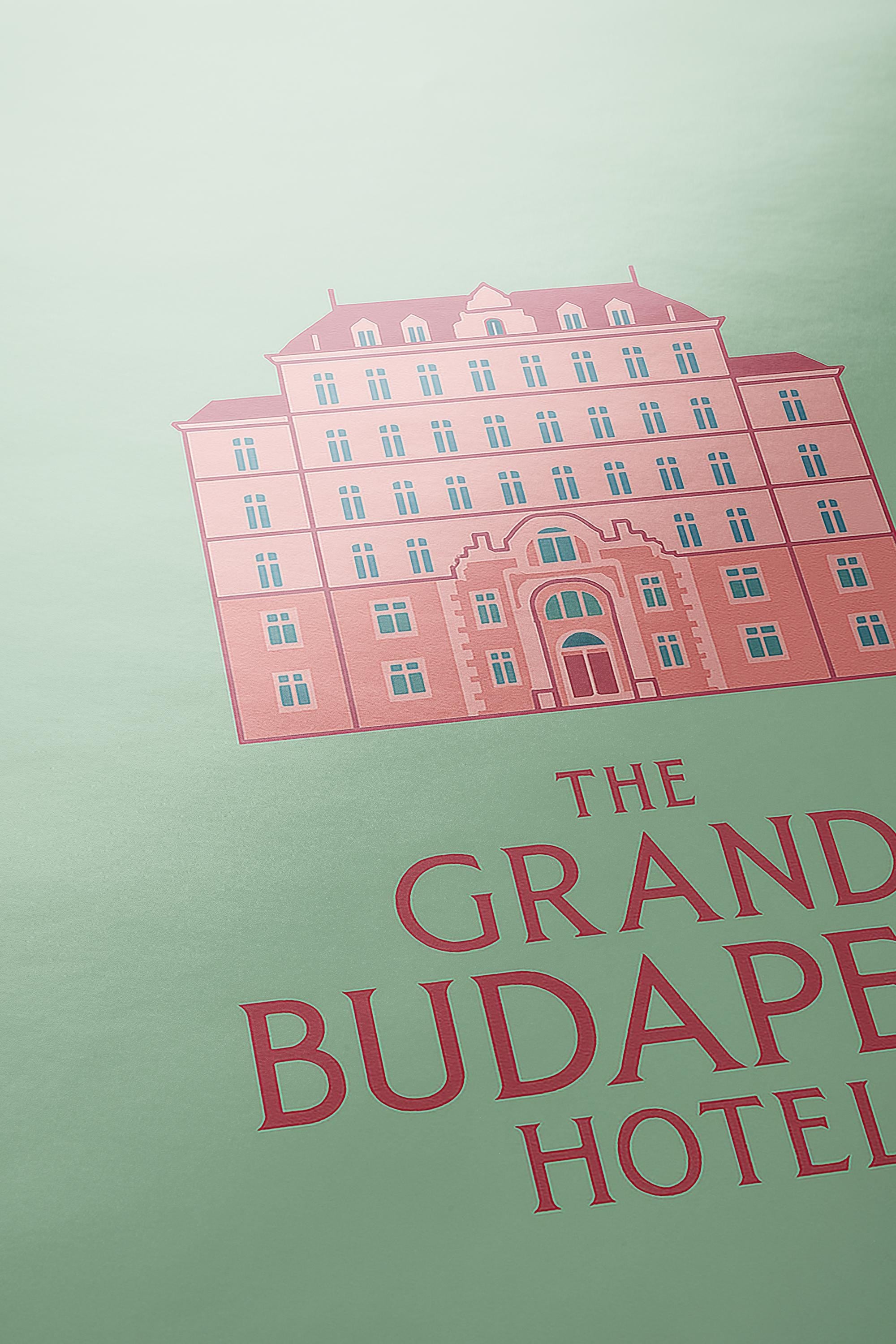 The Grand Budapest Hotel Minimalist Poster - Wes Anderson Style Print, Simple Movie Decor, Clean Design Gift Idea