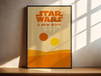 Star Wars Minimalist Poster - A New Hope Print, Sci-Fi Design Decor, Saga Fan Gift Idea