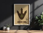 Jurassic Park Minimalist Poster - Dinosaur Design Print, Simple Spielberg Decor, Modern Style Gift Idea