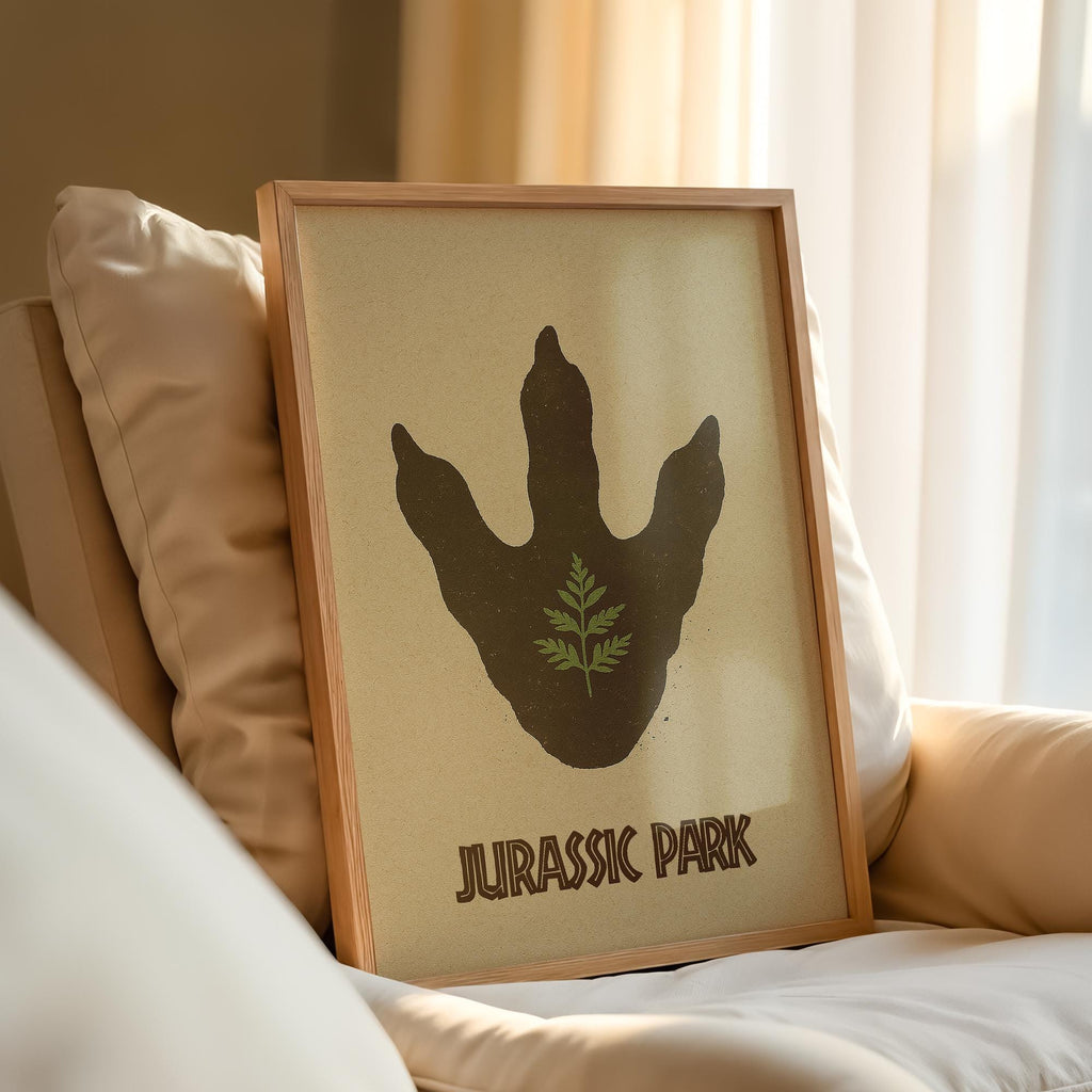 Jurassic Park Minimalist Poster - Dinosaur Design Print, Simple Spielberg Decor, Modern Style Gift Idea